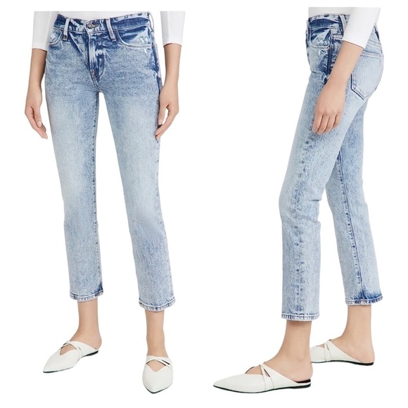 Frame Denim Le High Straight jeans high waist acid wash stretch 24 - Picture 6 of 16